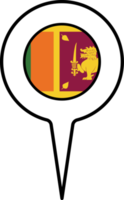 sri lanka vlag kaart wijzer icoon. png