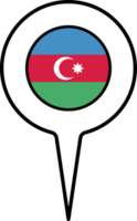 Aserbaidschan Flagge Karte Zeiger Symbol. png
