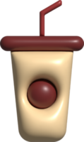 plastic mug 3D icon, drinks 3D icon. png