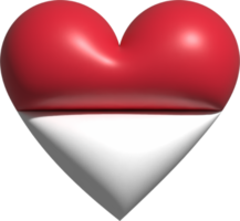 Monaco flag heart 3D. png