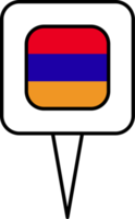 Arménie drapeau épingle endroit icône. png