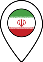 iran flagga Karta stift navigering ikon. png