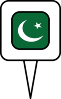 pakistan flagga stift plats ikon. png
