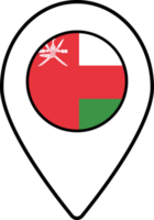 Oman Flagge Karte Stift Navigation Symbol. png