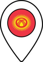 Kyrgyzstan flag map pin navigation icon. png