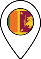 sri lanka bandeira mapa PIN navegação ícone. png