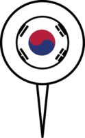 Süd Korea Flagge Stift Ort Symbol. png