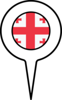 Georgia bandiera carta geografica pointer icona. png
