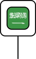 Saudi Arabia flag square pin icon. png
