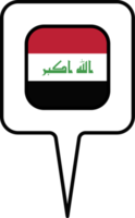 Irak drapeau carte aiguille icône, carré conception. png