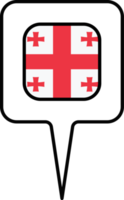 Georgia flag Map pointer icon, square design. png