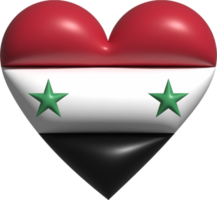 syrien flagga hjärta 3d. png