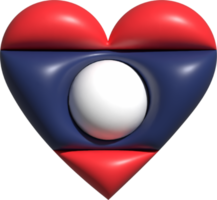 Laos bandera corazón 3d. png