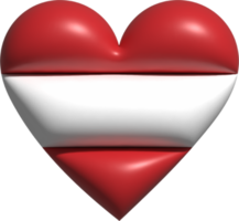 Austria bandera corazón 3d. png