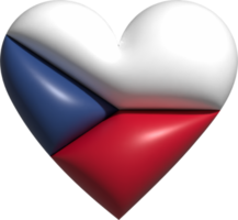 Czech flag heart 3D. png