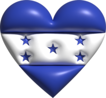 Honduras drapeau cœur 3d. png