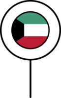 Kuwait flag circle pin icon. png