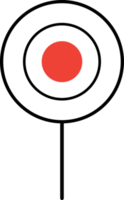 Japão bandeira círculo PIN ícone. png