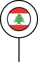 Líbano bandeira círculo PIN ícone. png