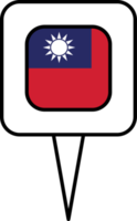 Taiwan Flagge Stift Platz Symbol. png