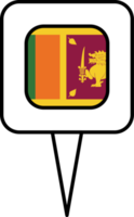 sri lanka bandeira PIN Lugar, colocar ícone. png