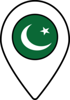 Pakistan bandiera carta geografica perno navigazione icona. png