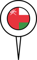 Oman Flagge Stift Ort Symbol. png