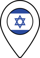 Israel bandera mapa alfiler navegación icono. png