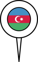 Azerbaijão bandeira PIN localização ícone. png