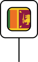 sri lanka vlag plein pin icoon. png