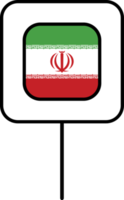 Iran flag square pin icon. png