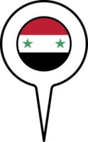 Siria bandera mapa puntero icono. png