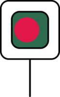 Bangladesch Flagge Platz Stift Symbol. png