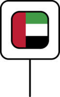 unido árabe emiratos bandera cuadrado alfiler icono. png