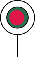 Bangladesh vlag cirkel pin icoon. png