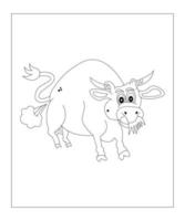farting funny animals coloring books for kids vector