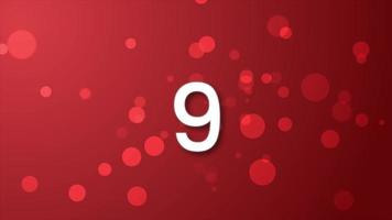 Red gradient particles holiday, 10 sec countdown video