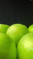 Closeup of green apple fruit video