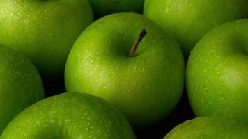 närbild av äpple frukt, mat video