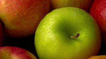 appel, appel fruit, detailopname van appel fruit video