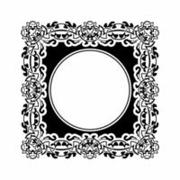 patrón de concepto de conjunto de vector de borde sin costura adornado vintage en estilo tradicional. ornamento de rizos y espirales aislado sobre fondo blanco