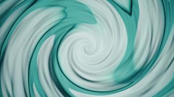 Abstract paint spiral motion background in teal and white. Loopable and full hd. video