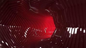 Futuristic shiny red tunnel. Loopable full hd motion background. video