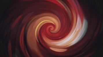 astratto rosso liquido dipingere effetto spirale movimento sfondo animazione. video