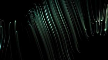 verde fibra óptico ligero vigas suavemente Moviente Entre ligero y sombra. en bucle lleno hd movimiento antecedentes. video