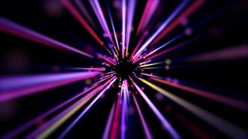 Seamless loop featuring a tunnel effect of fast moving purple and blue particles and light beams. Full HD and looping motion background. video