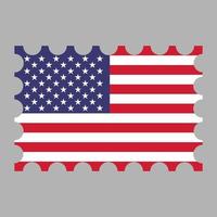 gastos de envío sello con Estados Unidos bandera. vector ilustración.