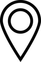 line map pointer icon vector . pin point, location icon on white background