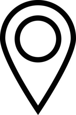 line map pointer icon vector . pin point, location icon on white background