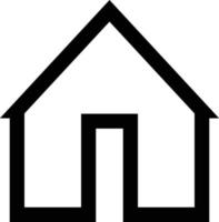 house icon in line style on white background . home icon for websites vector